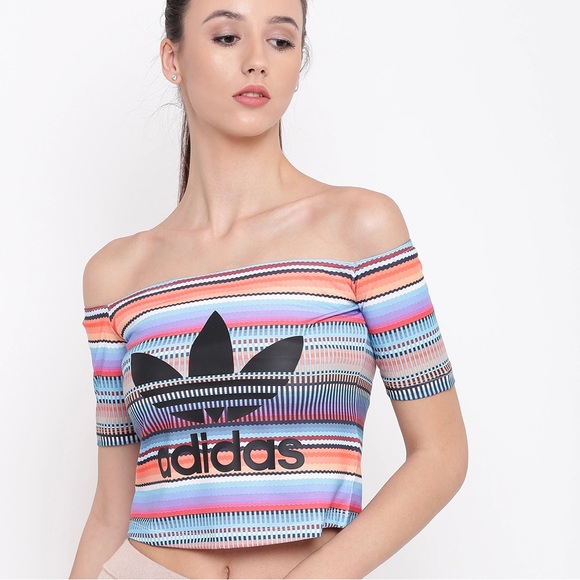 3 For $20 ADIDAS ORIGINALS X FARM Off Shoulder Top - Picture 8 of 8